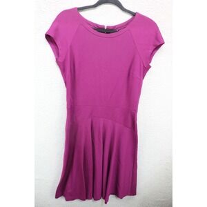 Cache' Purple Cap Sleeve Dress-Size 10-Whimsigoth-Office-Business-Career-Church